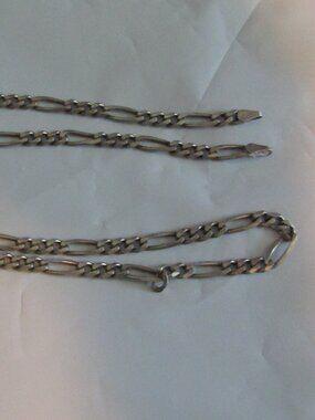 Signed OTC ITALY 925 Sterling Silver FIGARO 18" Men's Chain